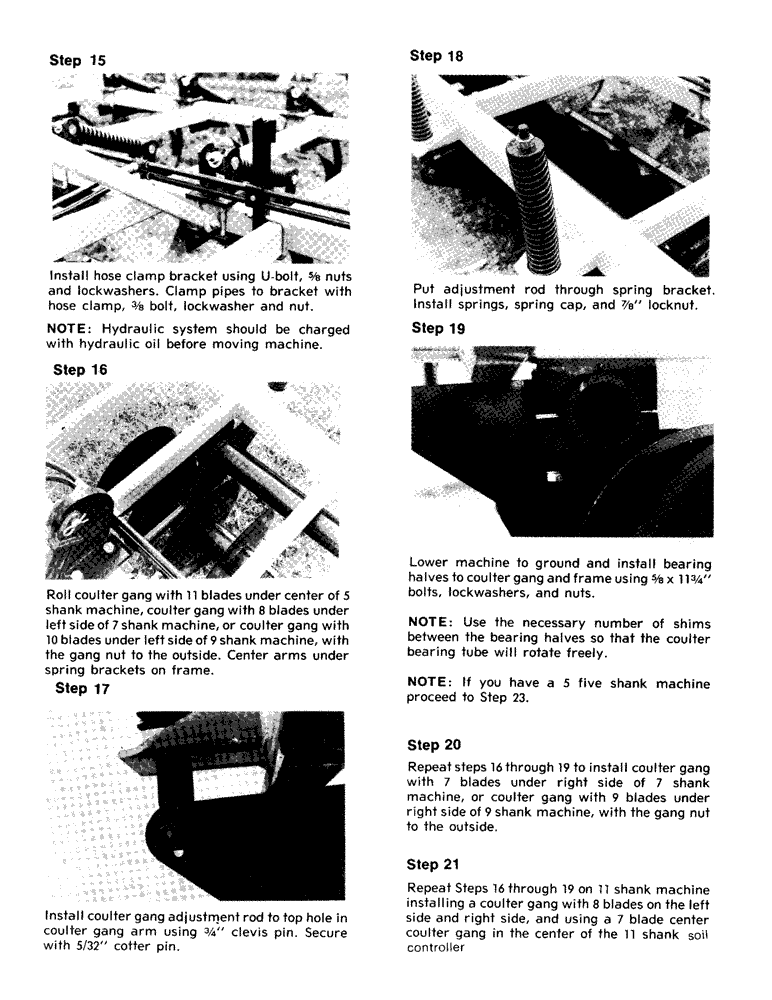 Схема запчастей Case IH 9 - (06) - SETTING-UP INSTRUCTIONS 