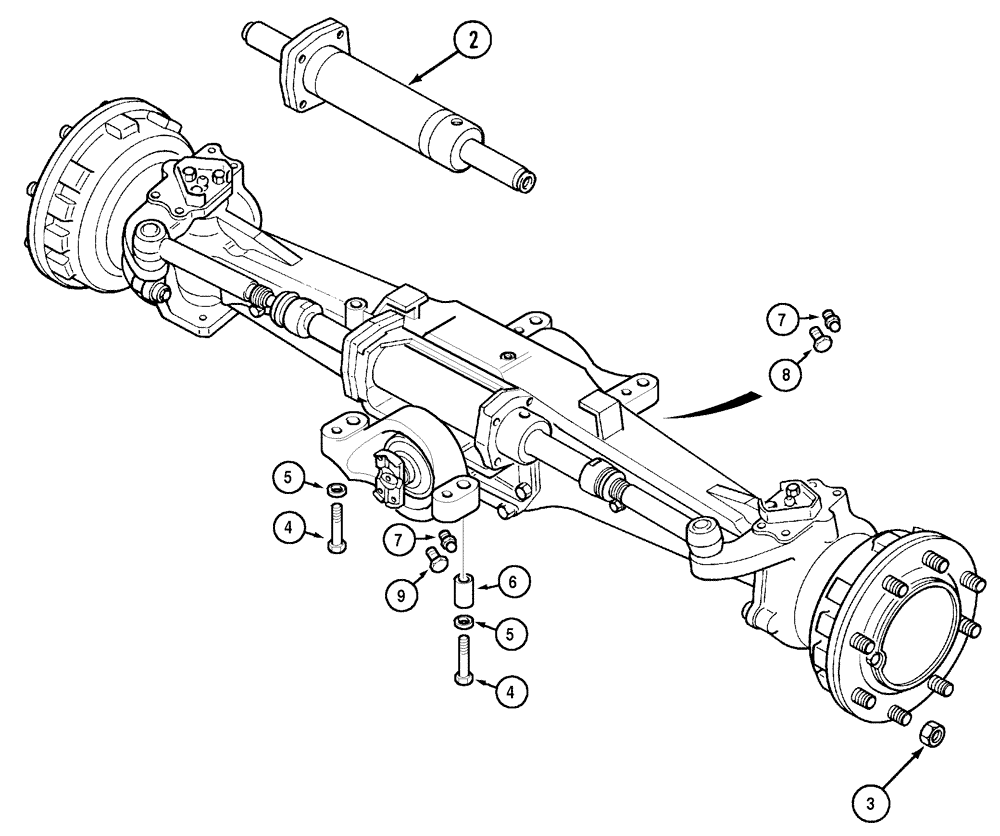 Схема запчастей Case IH MX100C - (05-09) - FRONT AXLE (05) - STEERING