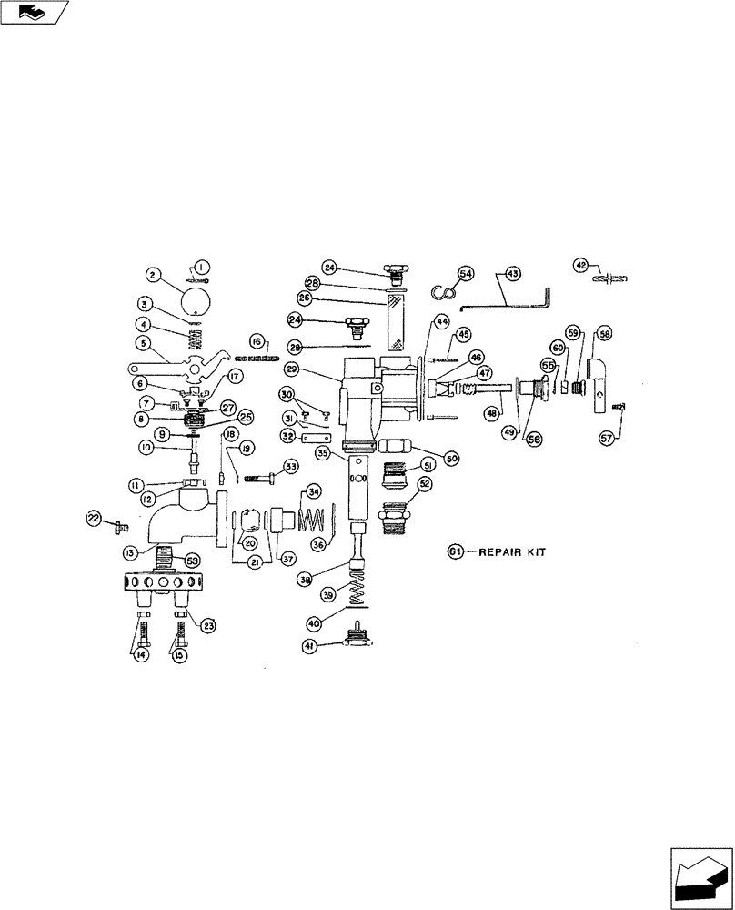 Схема запчастей Case IH 3300 - (35.106.04) - 1661 SQUIBB REGULATOR (35) - HYDRAULIC SYSTEMS