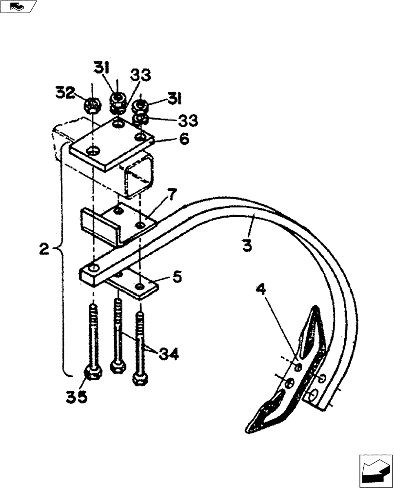 Схема запчастей Case IH S-SERIES - (75.200.05) - 32" RIGID SHANK ASSEMBLY (75) - SOIL PREPARATION
