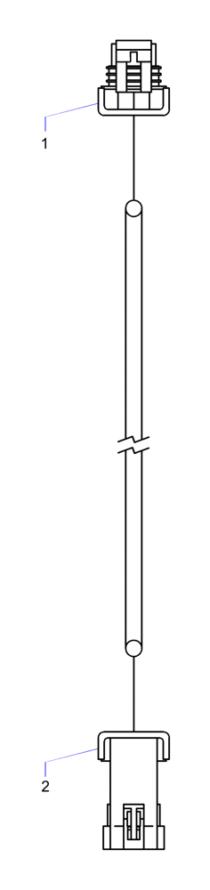 Схема запчастей Case IH 1260 - (55.512.11) - ELECTRICAL - SEED SENSOR EXTENSION HARNESS (55) - ELECTRICAL SYSTEMS