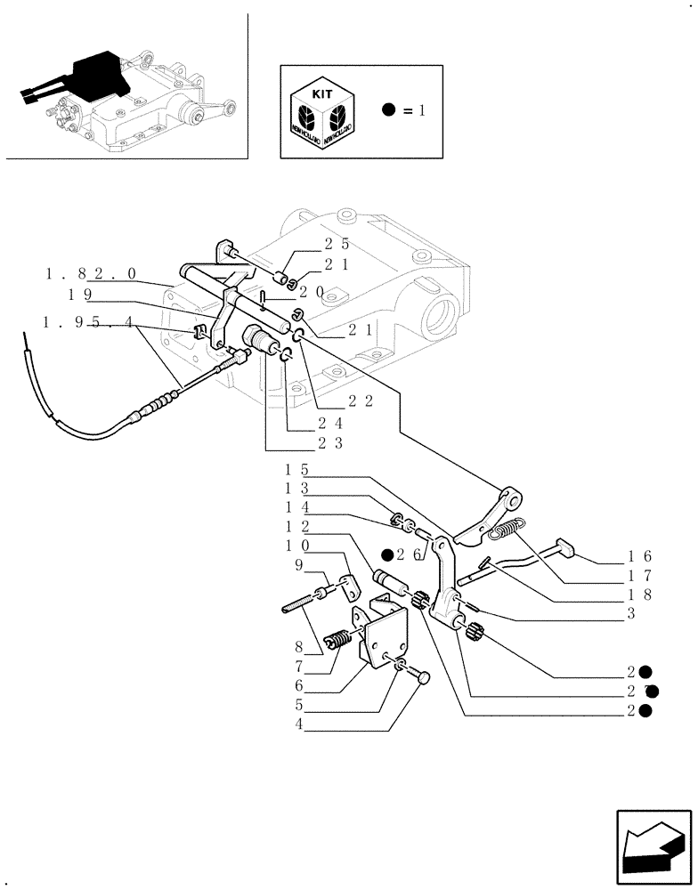 Схема запчастей Case IH JX90U - (1.82.5[02]) - LIFT - CONTROL PARTS (07) - HYDRAULIC SYSTEM