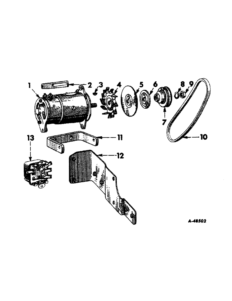 Схема запчастей Case IH 450-SERIES - (113A) - ELECTRICAL SYSTEM, CARBURETED ENGINE, GENERATOR AND CONNECTIONS (06) - ELECTRICAL SYSTEMS