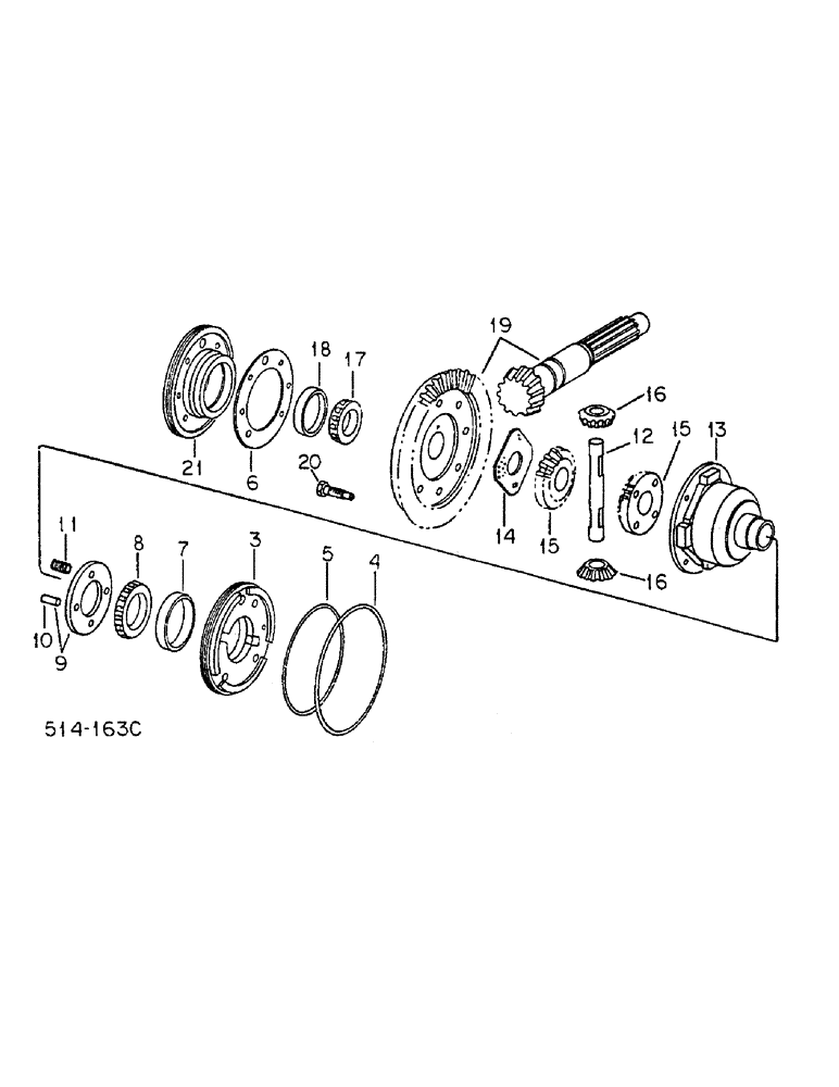 Схема запчастей Case IH 584 - (07-12) - DIFFERENTIAL AND CONNECTIONS (04) - Drive Train