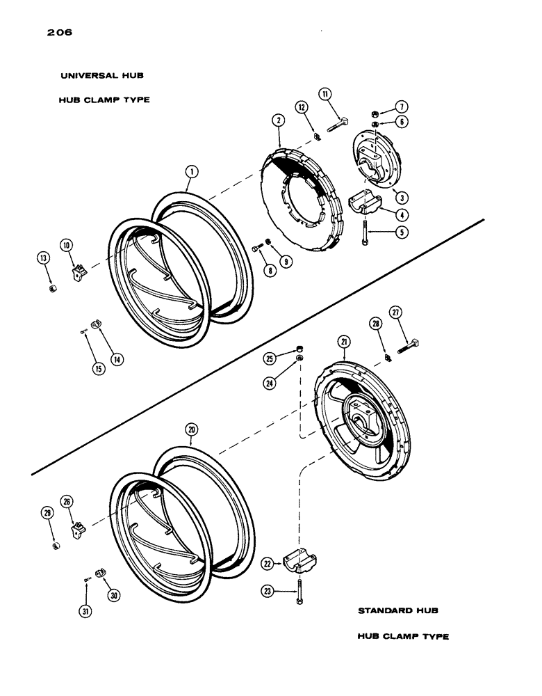 Схема запчастей Case IH 770 - (206) - REAR WHEELS W/38" RIMS, POWER ADJUSTABLE (06) - POWER TRAIN
