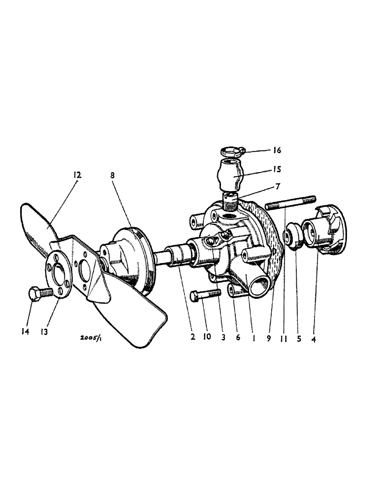 Схема запчастей Case IH AD4/47 - (12S) - WATER PUMP, AD4/47 