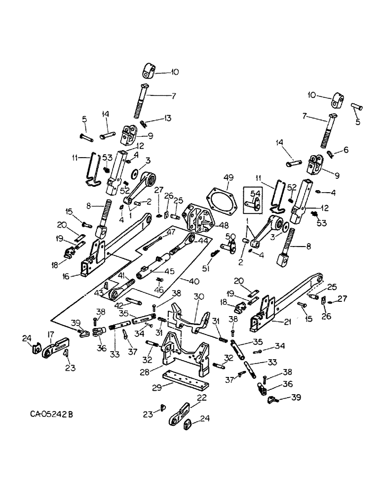 Схема запчастей Case IH 886 - (09-04) - FRAME, 3 POINT HITCH ATTACHMENT, MODELS WITH DRAFT CONTROL AND DRAFT SENSING, 786, 886, 986 TRACTORS (12) - FRAME