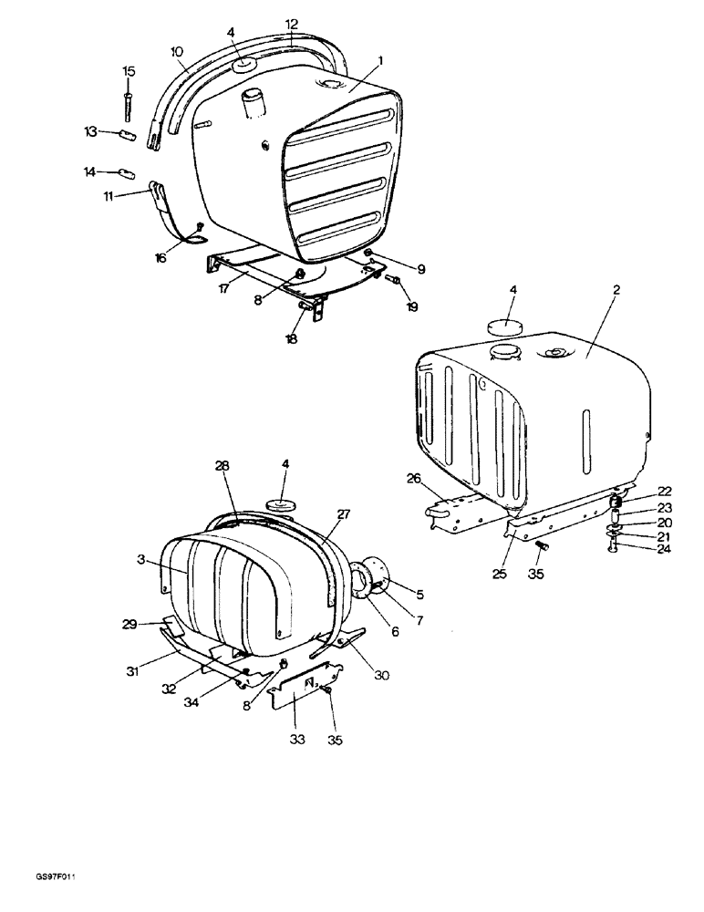 Схема запчастей Case IH 885 - (3-06) - FUEL TANK (03) - FUEL SYSTEM