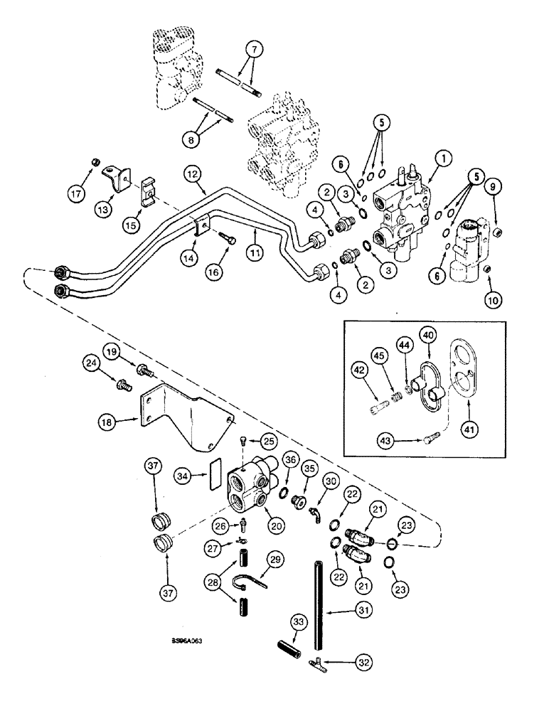 Схема запчастей Case IH 8910 - (8-062) - THIRD CIRCUIT REMOTE HYDRAULICS (08) - HYDRAULICS