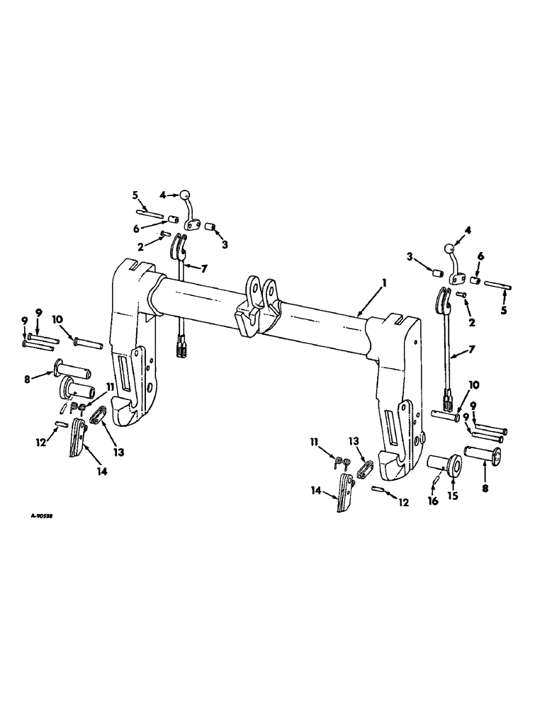 Схема запчастей Case IH 21026 - (09-11) - FRAME, THREE POINT HITCH QUICK COUPLER, CATEGORY II HITCH (12) - FRAME