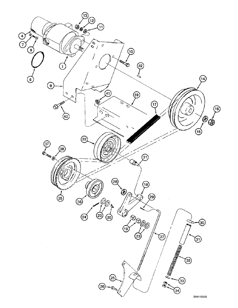 Схема запчастей Case IH 2144 - (8-18) - AUXILIARY PUMP, DRIVE AND MOUNTING (07) - HYDRAULICS