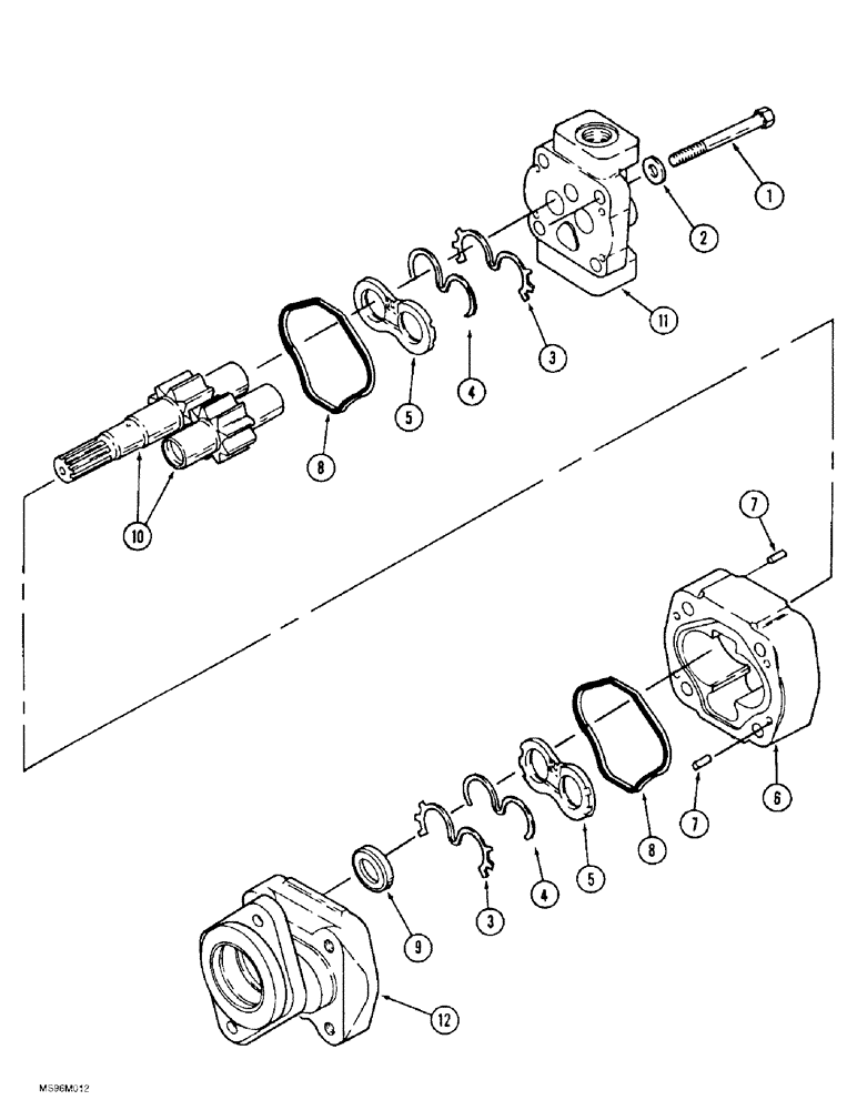 Схема запчастей Case IH 9370 QUADTRAC - (8-020) - HYDRAULIC GEAR PUMP ASSEMBLY, P.I.N. JEE0071001 AND AFTER (08) - HYDRAULICS