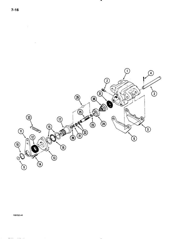 Схема запчастей Case IH 9110 - (7-16) - PARK BRAKE CALIPER ASSEMBLY, IF EQUIPPED (07) - BRAKES