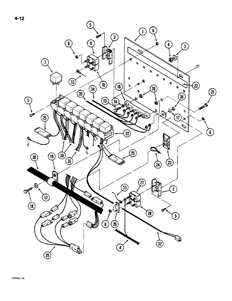 Схема запчастей Case IH 9170 - (4-12) - SYSTEMS CIRCUIT BREAKERS AND SOLENOIDS (04) - ELECTRICAL SYSTEMS