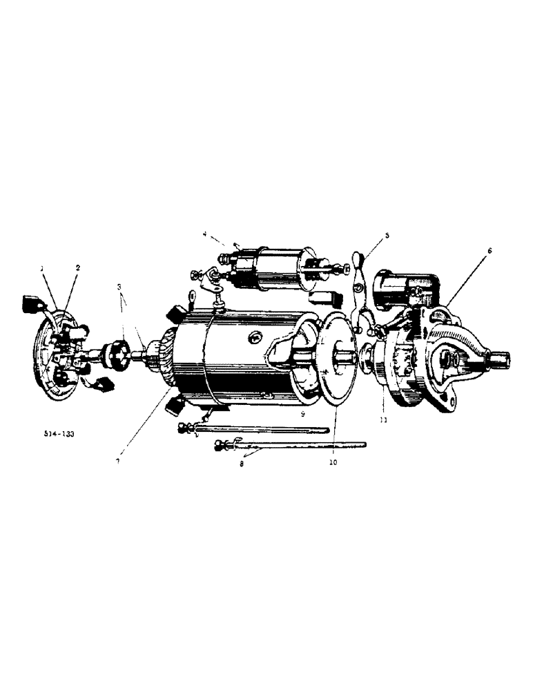 Схема запчастей Case IH 2400 - (08-49) - STARTER MOTOR, LUCAS, 537140R91 (06) - ELECTRICAL