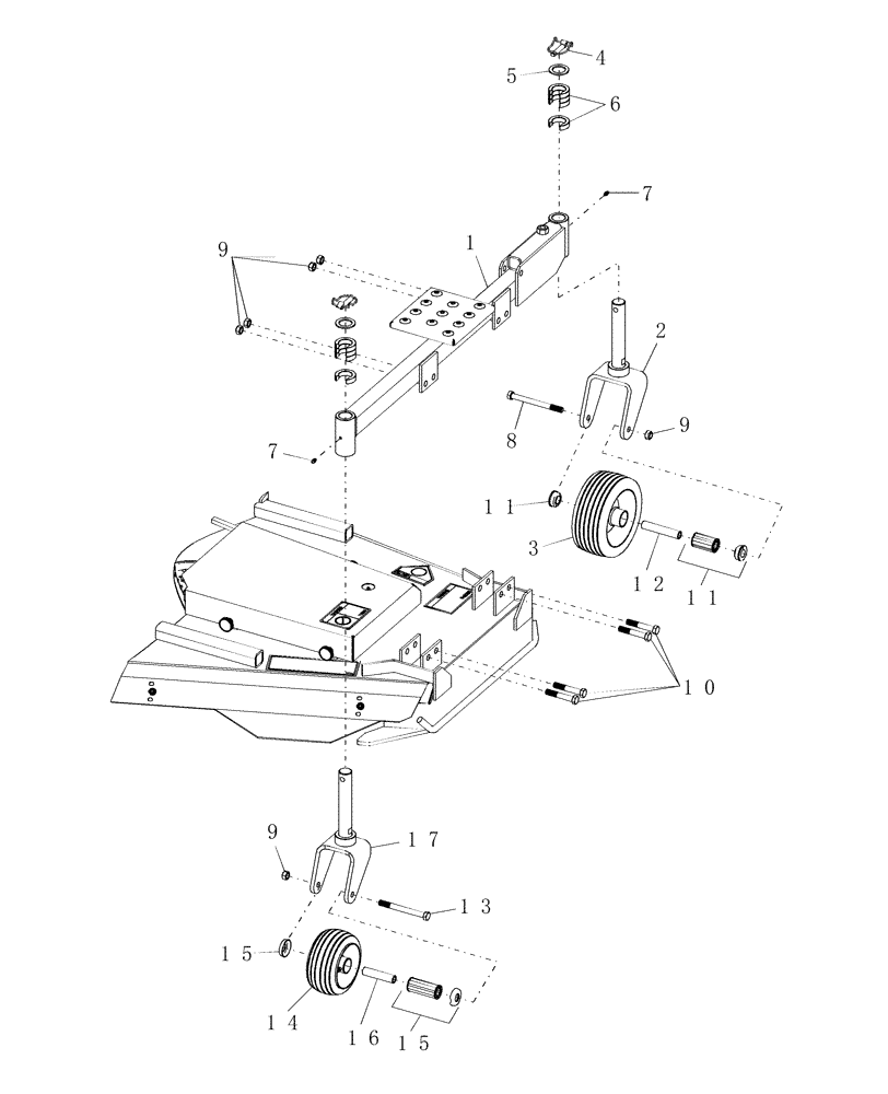 Схема запчастей Case IH MW84R - (005.01) - GAUGE WHEELS 