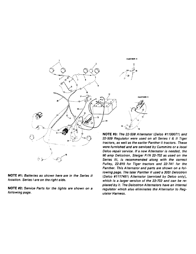 Схема запчастей Case IH STEIGER - (02-02) - ENGINE ELECTRICAL, TIGER I AND II, PANTHER II (06) - ELECTRICAL