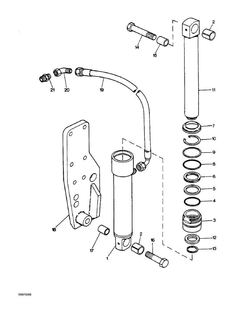 Схема запчастей Case IH 1212 - (8-68) - LINKAGE SUPPORT RAM (08) - HYDRAULICS