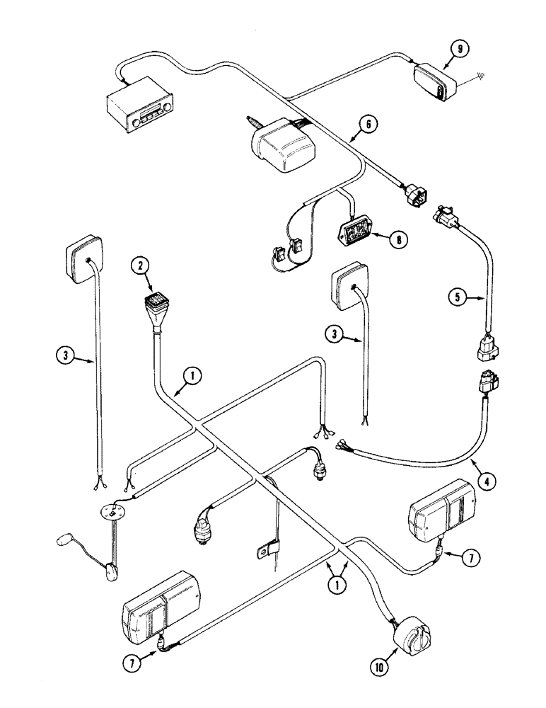 Схема запчастей Case IH 1394 - (4-056) - ELECTRICAL WIRING, CAB (04) - ELECTRICAL SYSTEMS