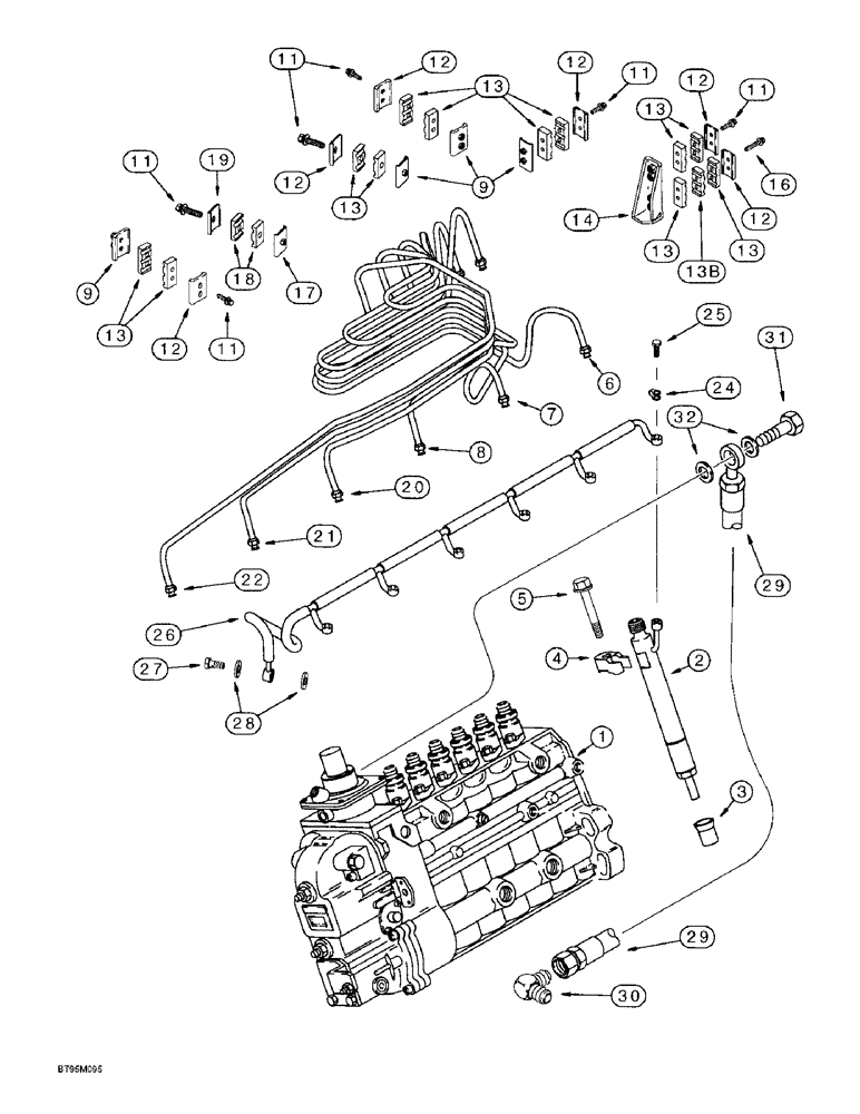 Схема запчастей Case IH 9310 - (3-008) - FUEL INJECTION SYSTEM, 6T-830 EMISSIONS CERTIFIED ENGINE, 9310 TRACTOR ONLY, S/N JEE0036501 & AFTER (03) - FUEL SYSTEM