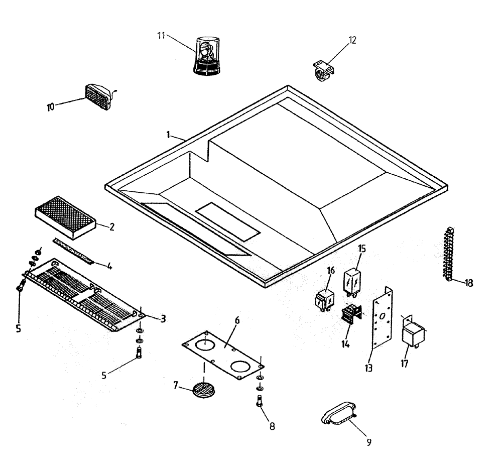 Схема запчастей Case IH 7700 - (A05-05) - CABIN LINER AND FILTER, UP TO AND INCLUDING SERIAL #7907 Mainframe & Functioning Components