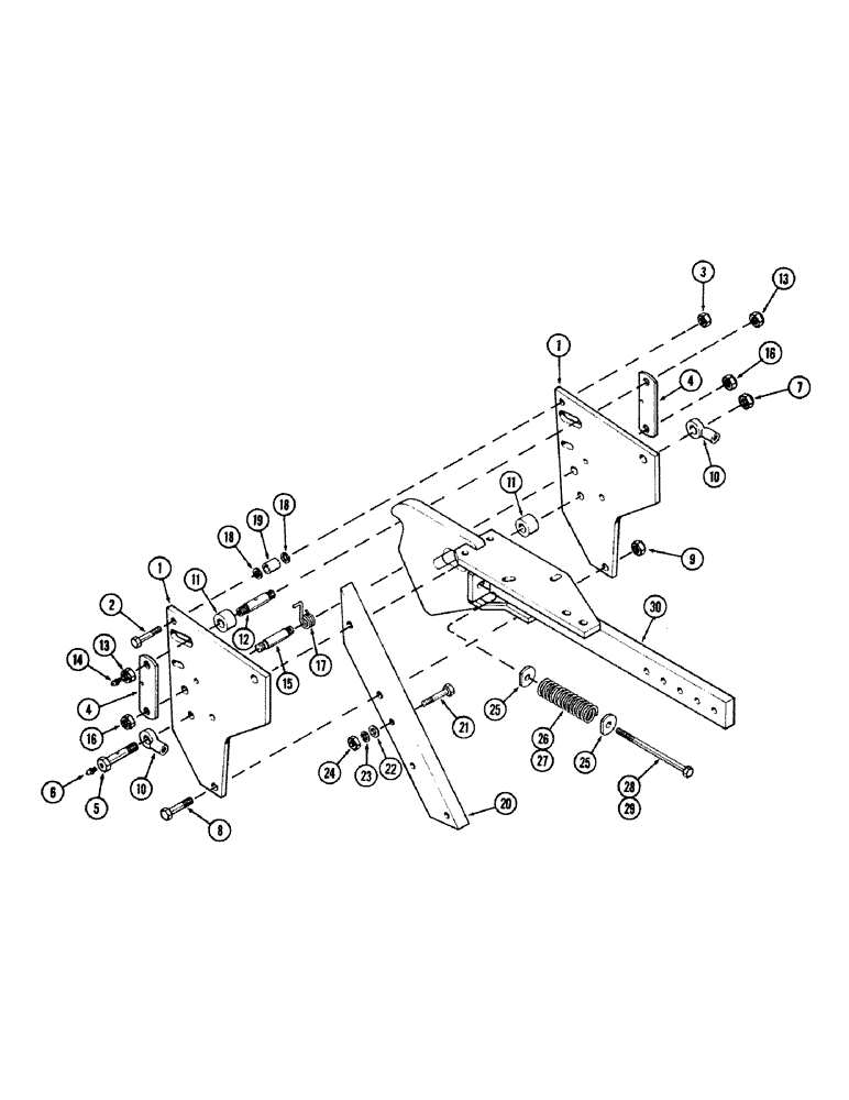 Схема запчастей Case IH 400-SERIES - (32) - CUSHION TRIP BEAM 