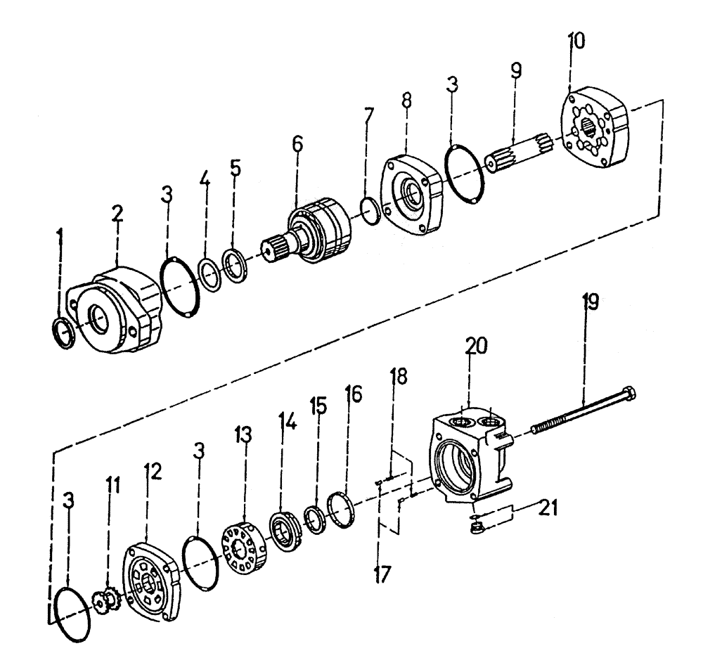 Схема запчастей Case IH 7000 - (B02-05) - HYDRAULIC MOTOR * 2000 CHAR-LYNN: 24 CU.IN. Hydraulic Components & Circuits