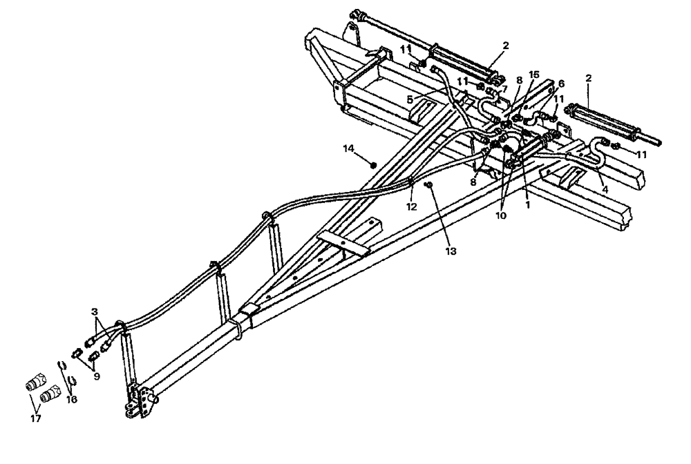 Схема запчастей Case IH CRUMBLER - (35.100.01) - SINGLE FOLD HYDRAULICS (08) - HYDRAULICS
