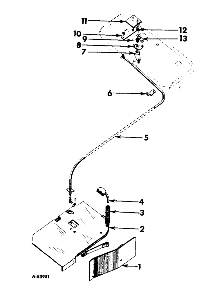 Схема запчастей Case IH B414 - (053) - GOVERNOR, FOOT OPERATED ACCELERATOR ATTACHMENT, DIESEL ENGINE TRACTORS Governor