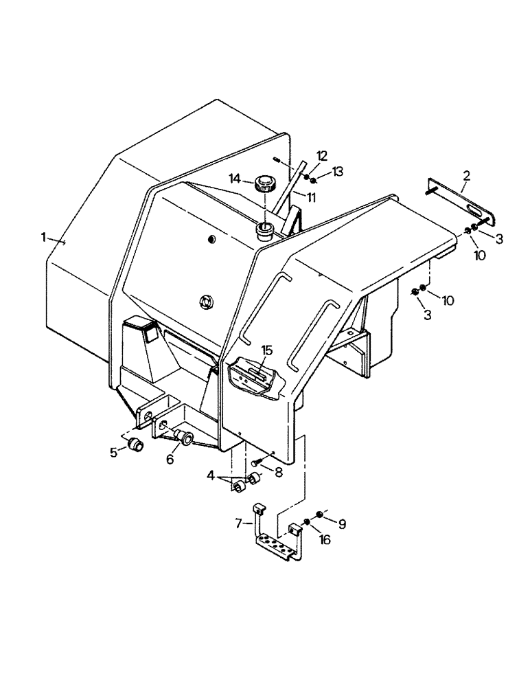 Схема запчастей Case IH CP-1400 - (06-7) - REAR FRAME (12) - FRAME