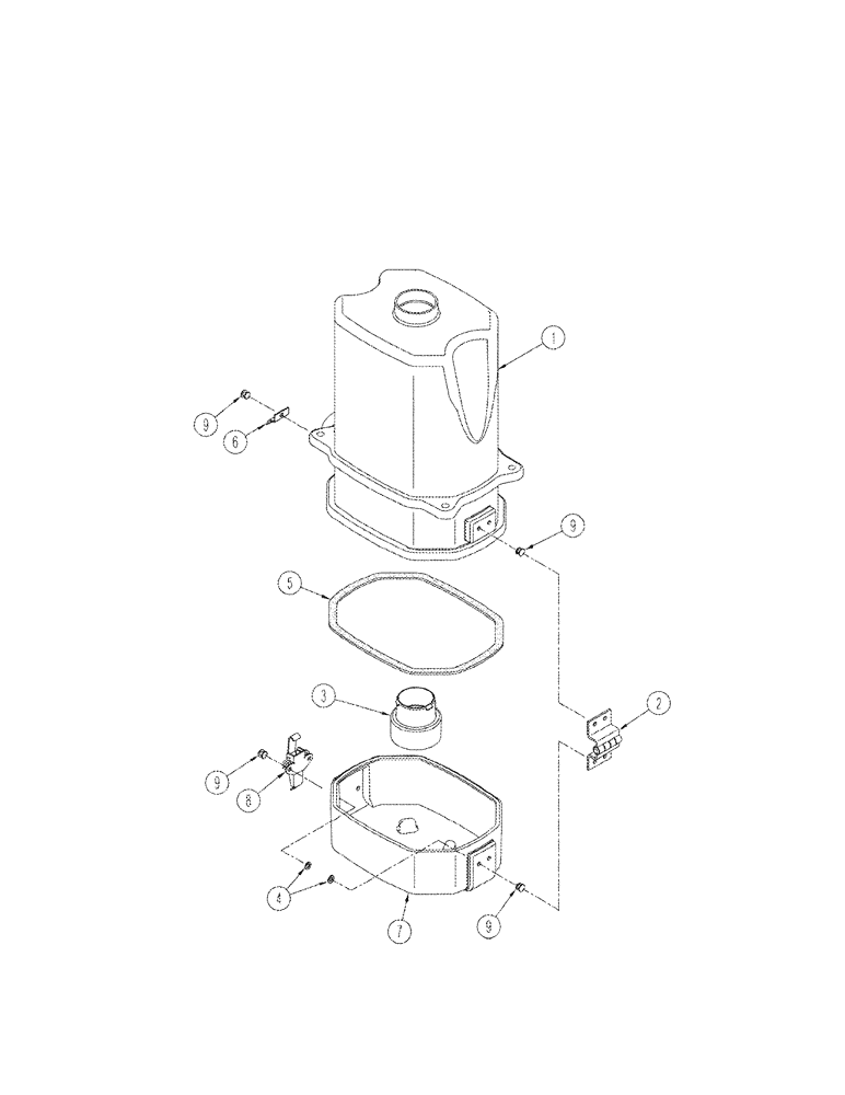 Схема запчастей Case IH STX275 - (09-46) - AIR CONDITIONING AIR FILTER HOUSING ASSEMBLY (09) - CHASSIS/ATTACHMENTS