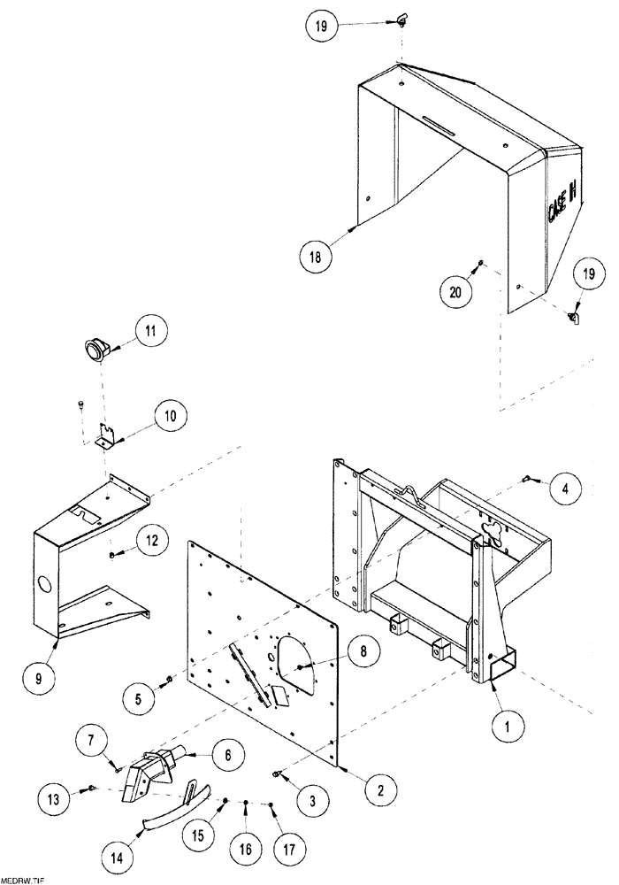 Схема запчастей Case IH CONCORD - (9C-14) - FRAME ASSEMBLY 