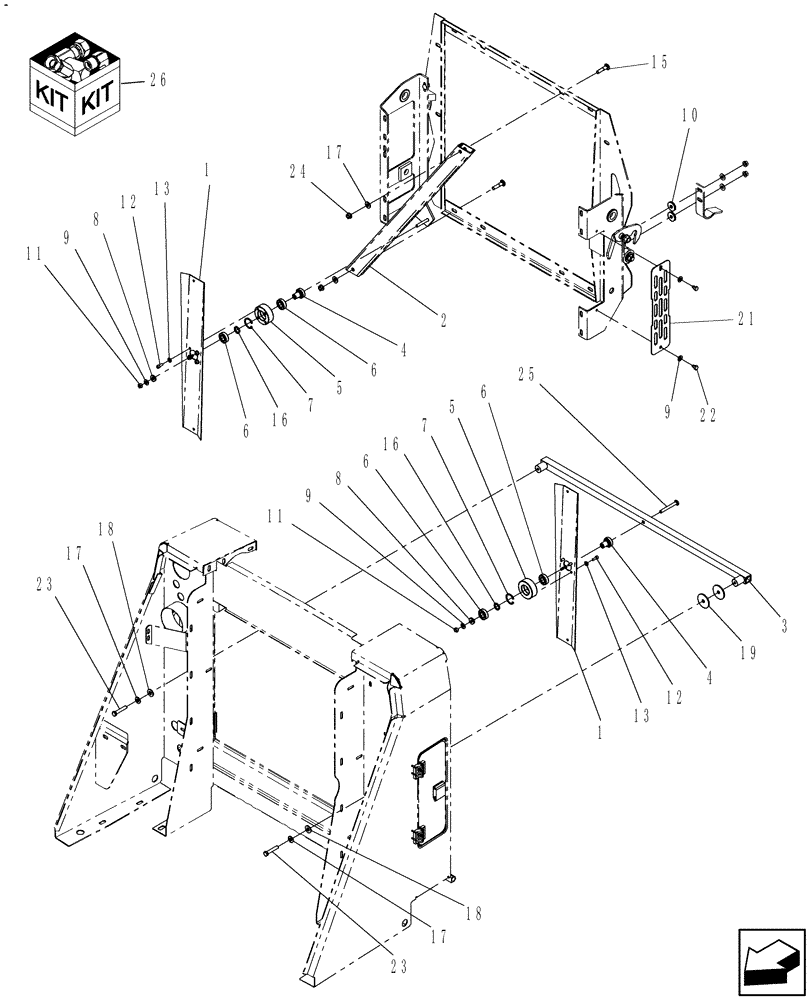 Схема запчастей Case IH WD1203 - (18.09[2]) - DIA., CHAFF WIPER, 4 CYL, FROM PIN YAG663501 (18) - ACCESSORIES
