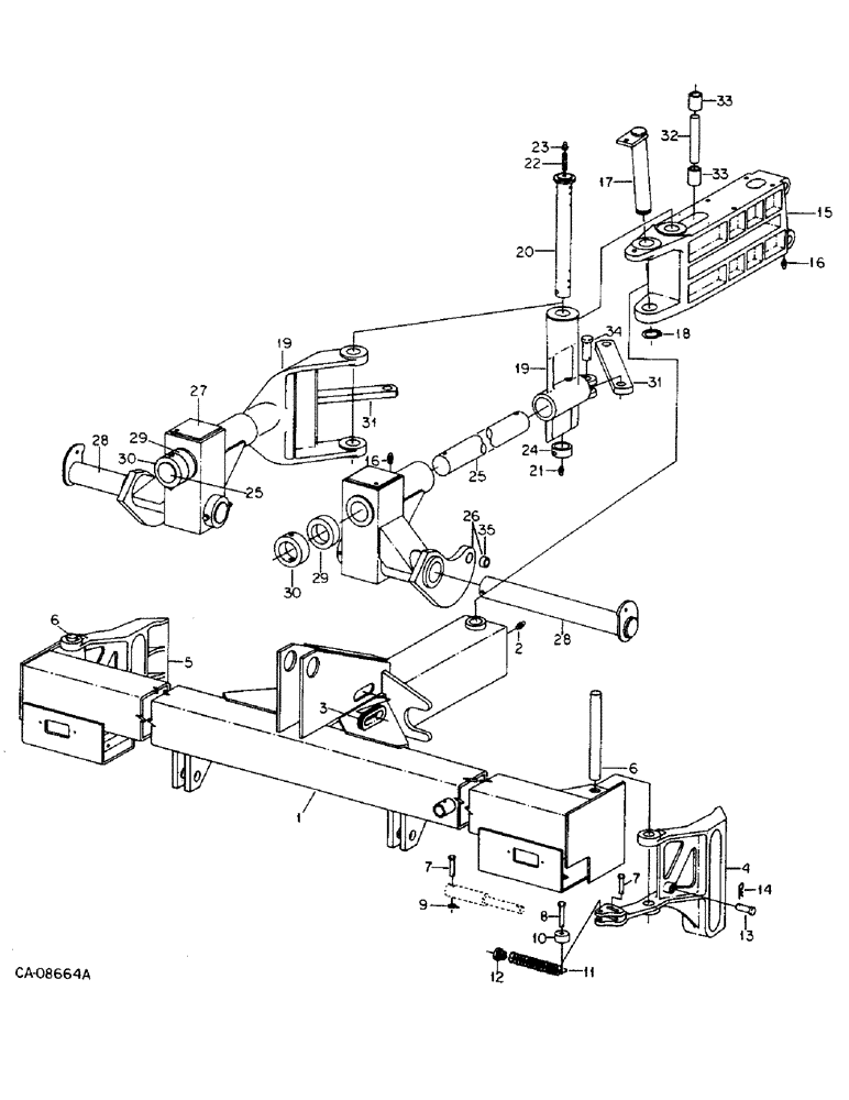 Схема запчастей Case IH 800 - (03-13) - FRAME, MAIN FRAME AND CONNECTIONS, UNITS W, X AND Y (09) - CHASSIS/ATTACHMENTS