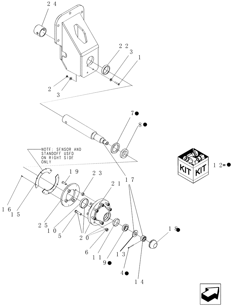 Схема запчастей Case IH 2230 - (44.151.02) - 8 BOLT REAR SINGLE HUB 3" SPINDLE (44) - WHEELS