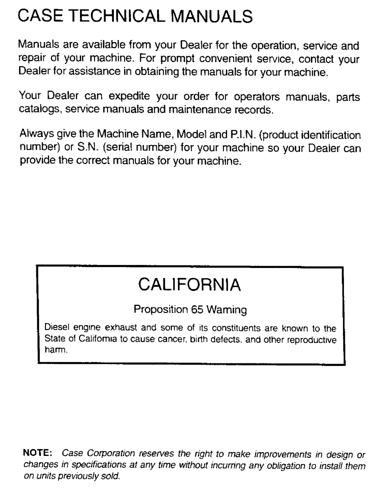 Схема запчастей Case IH CONCORD - (C10) - CASE TECHNICAL MANUALS 