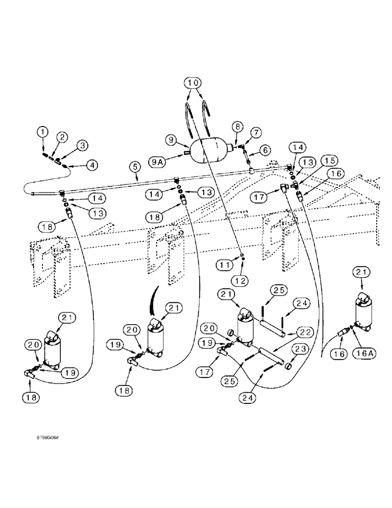 Схема запчастей Case IH 145 - (08-06) - AUTOMATIC TRIP BEAM HYDRAULICS (08) - HYDRAULICS