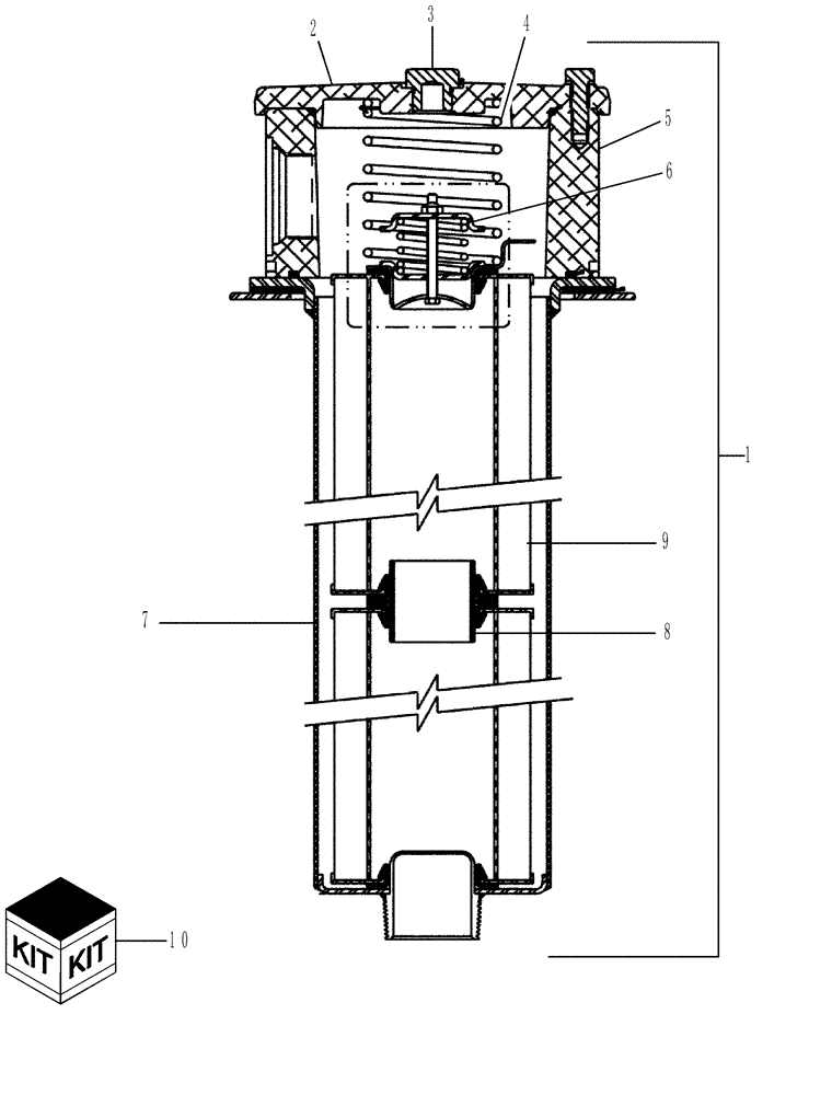 Схема запчастей Case IH TITAN 4520 - (06-010) - HYDRAULIC TANK FILTER (07) - HYDRAULICS