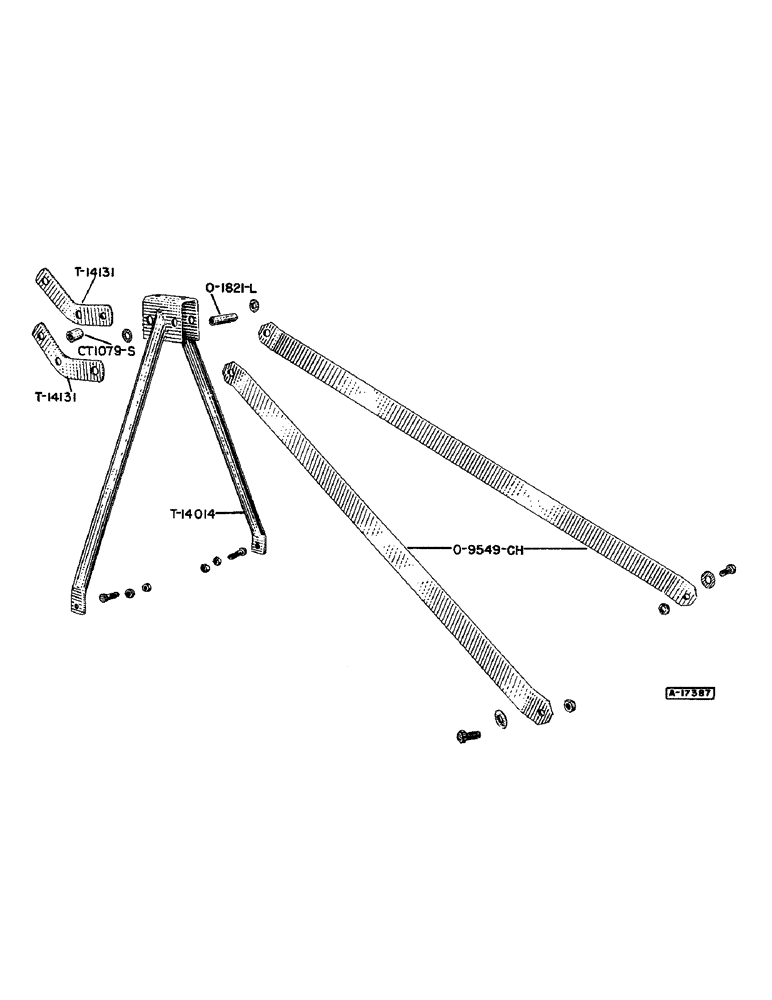 Схема запчастей Case IH 602 - (004) - MAST PARTS FOR ALL CASE, FORD FERGUSON & OLIVER 55, 3-POINT HOOK-UP TRACTORS W/EAGLE HITCH 