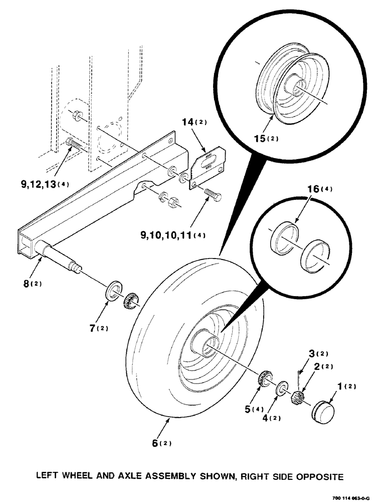Схема запчастей Case IH 8590 - (03-24) - PICKUP GAUGE WHEEL ASSEMBLY Pickup