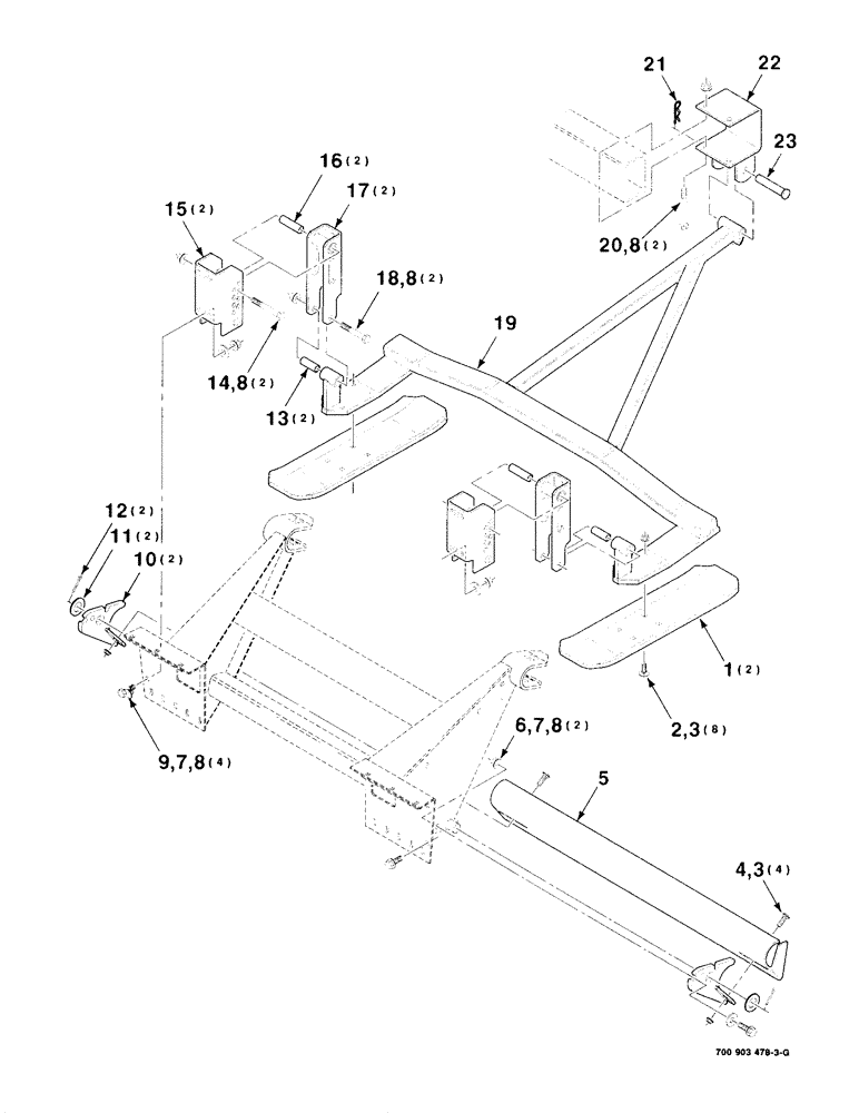 Схема запчастей Case IH 8725 - (5-2) - SKID SHOE ASSEMBLY 