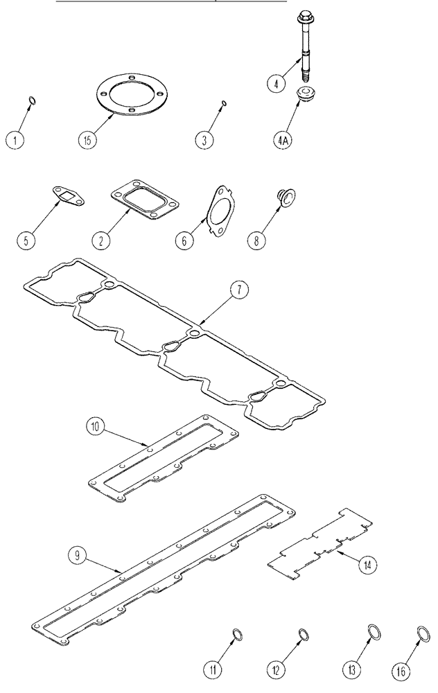 Схема запчастей Case IH FLX3510 - (02-062) - GASKET KIT - VALVE GRIND, FLX 3510 (01) - ENGINE