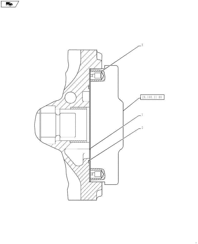 Схема запчастей Case IH 3230 - (29.100.11[09]) - RH HYDROSTATIC PUMP, WEAR PLATE, SN YCT032640 AND AFTER (29) - HYDROSTATIC DRIVE