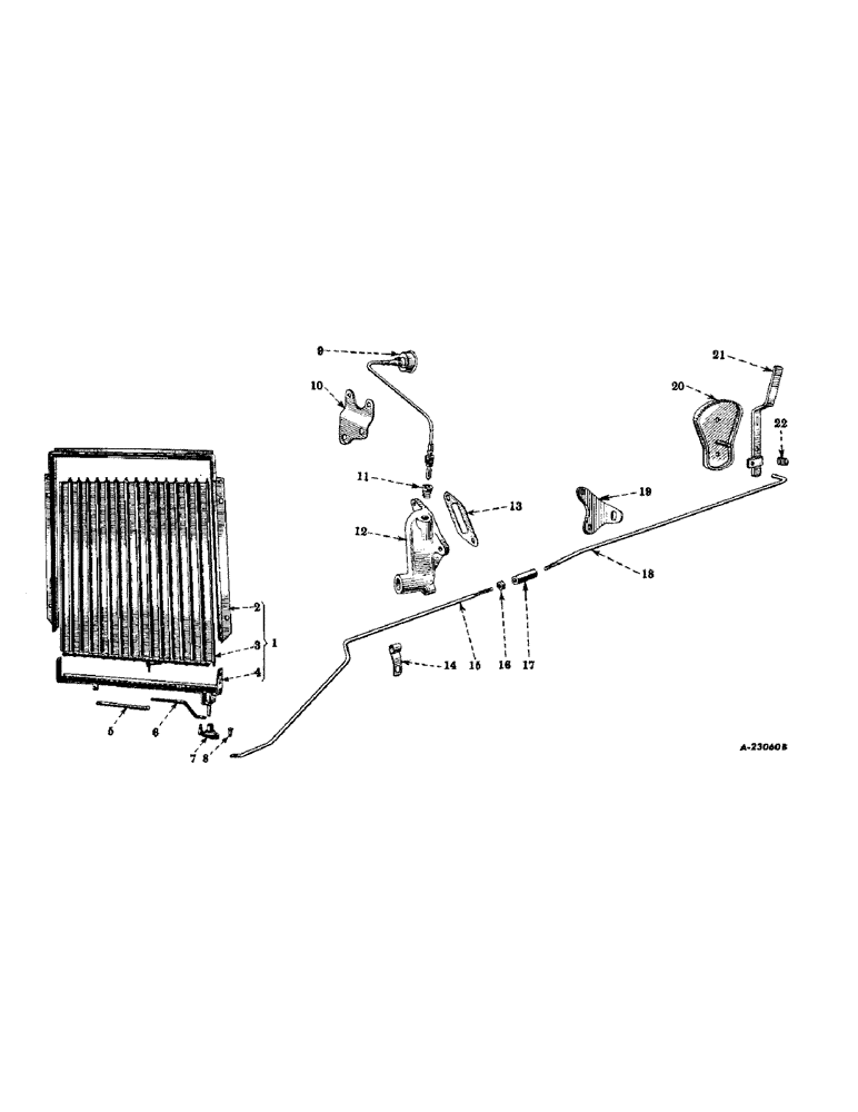 Схема запчастей Case IH SUPER A - (150) - CHASSIS, RADIATOR SHUTTER, CONTROLS AND HEAT INDICATOR (12) - CHASSIS
