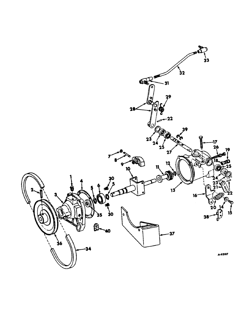 Схема запчастей Case IH V-345 - (B-26) - GOVERNOR AND CONNECTIONS 