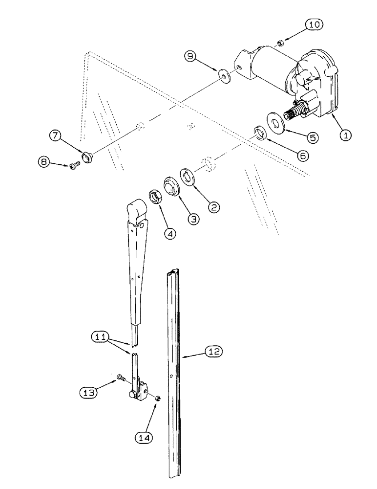 Схема запчастей Case IH 8950 - (4-050) - REAR WINDOW WIPER (04) - ELECTRICAL SYSTEMS