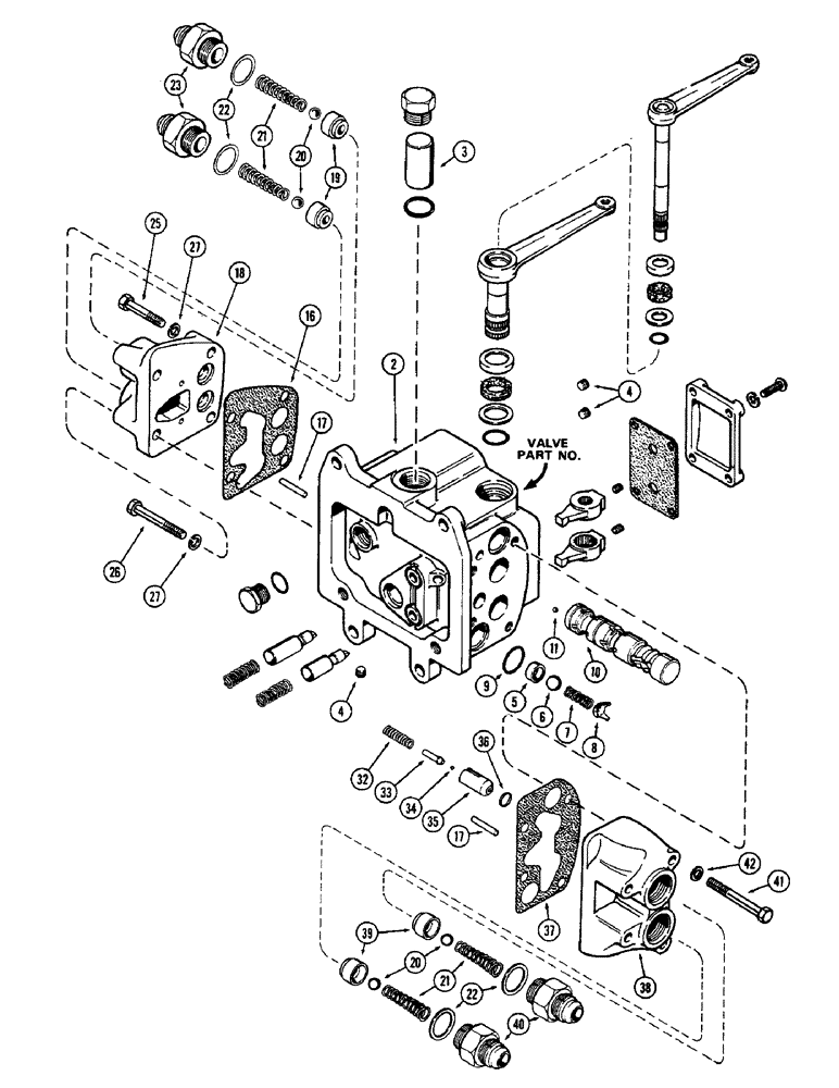 Схема запчастей Case IH 1370 - (192) - HYDRAULICS, A66474 LEFT HAND REMOTE HYDRAULICS VALVE (08) - HYDRAULICS