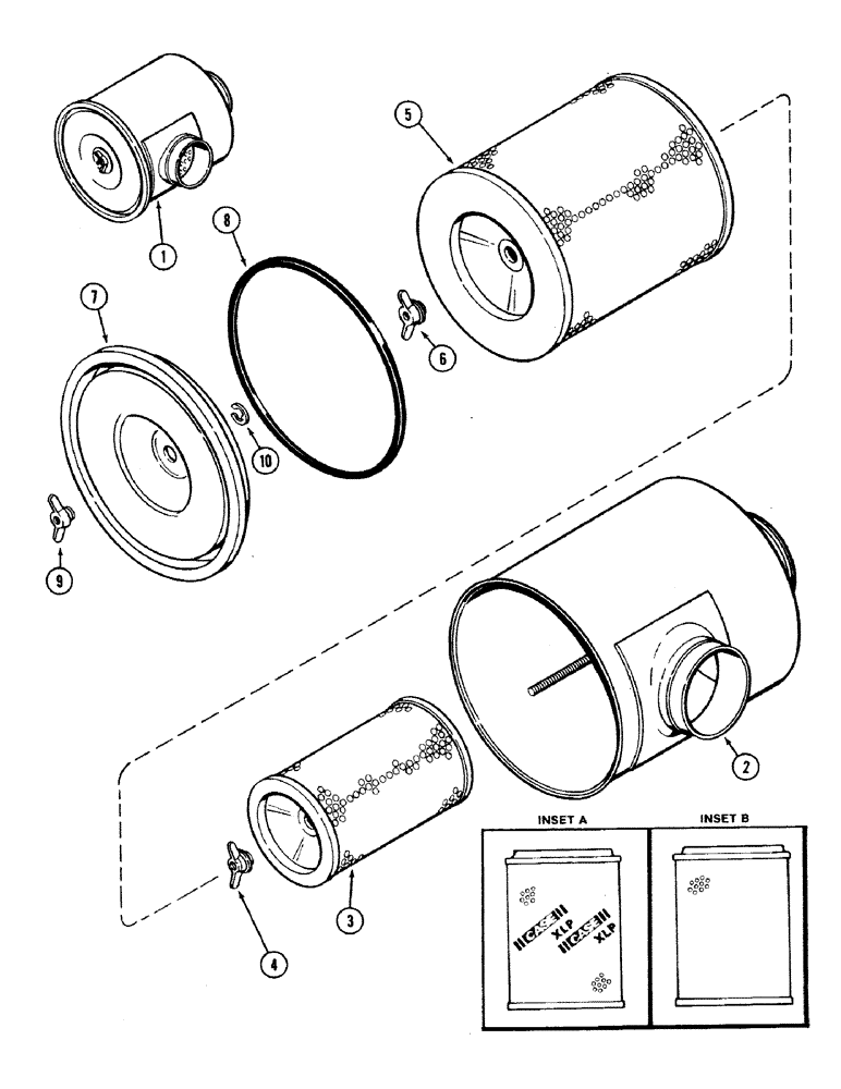 Схема запчастей Case IH 2594 - (2-12) - AIR CLEANER (02) - ENGINE