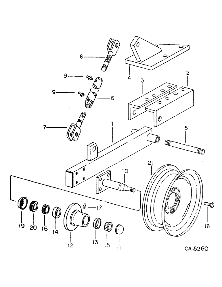 Схема запчастей Case IH 6 FARM - (A-21) - GAUGE WHEEL 