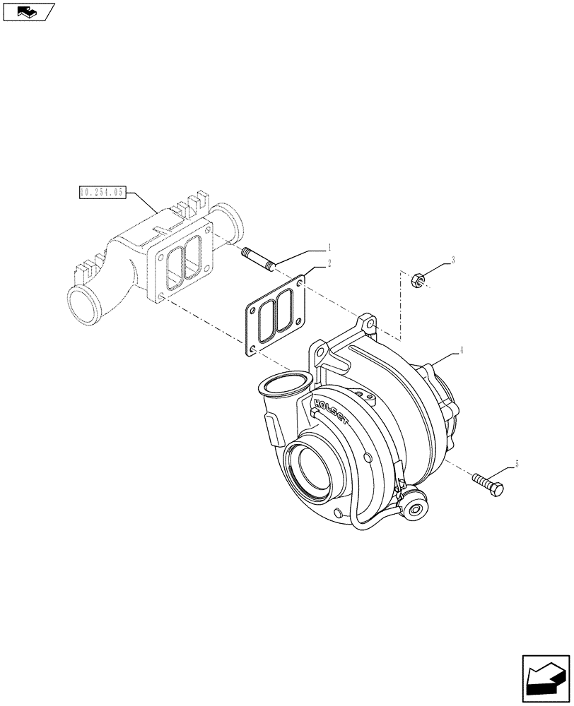 Схема запчастей Case IH F3BFA613A E002 - (10.250.01) - TURBOCHARGER & RELATED PARTS (504377115) (10) - ENGINE